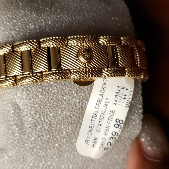 Judith Ripka Gold Bling with mother of pearl face watch and 2 additional bands - Picture 8 of 9